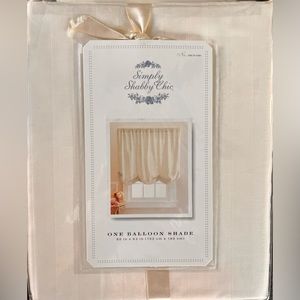 1 New Simply Shabby Chic Creamy White Balloon Shade Valance 60" x 63" Ashwell